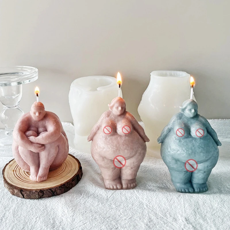 Candle Making Fat - مجردة جسم الإنسان شمعة قالب من