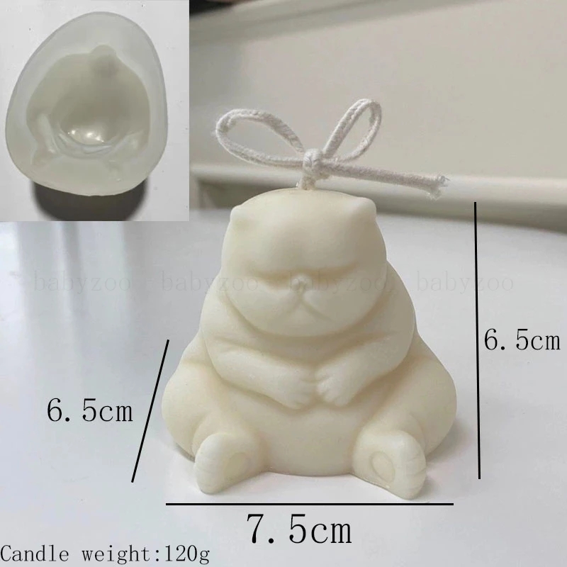 Candle Making Fat - قوالب شموع على شكل قطة سمينة