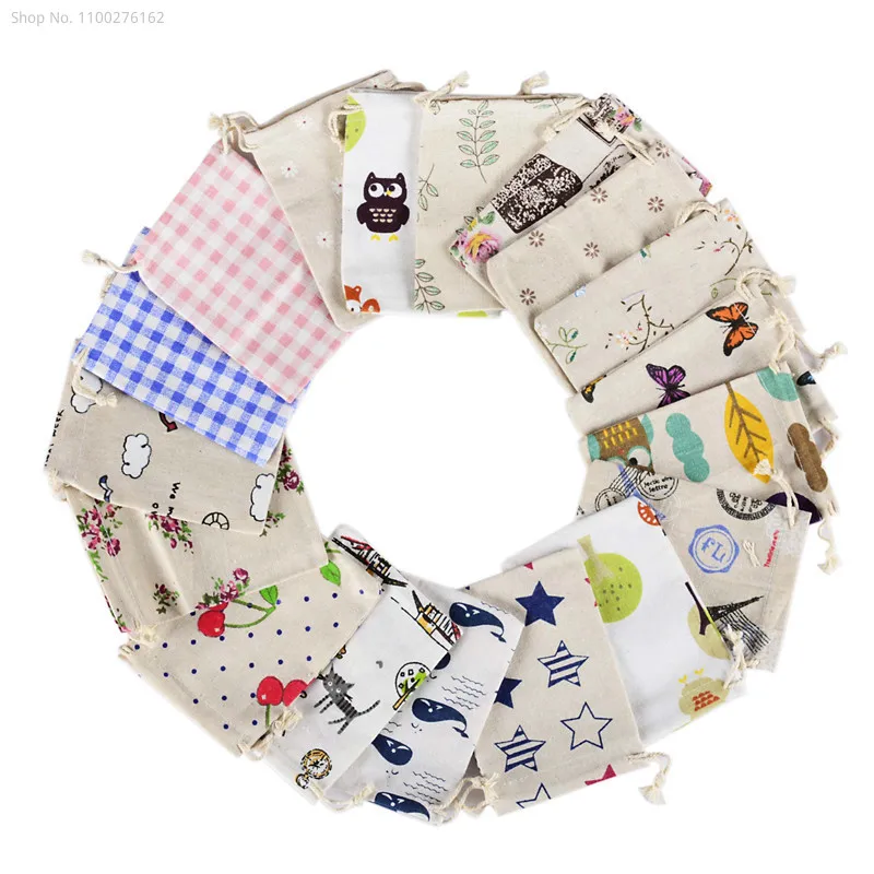 Jute Bag Packaging - 100 قطعة حقيبة ملابس صغيرة أكياس
