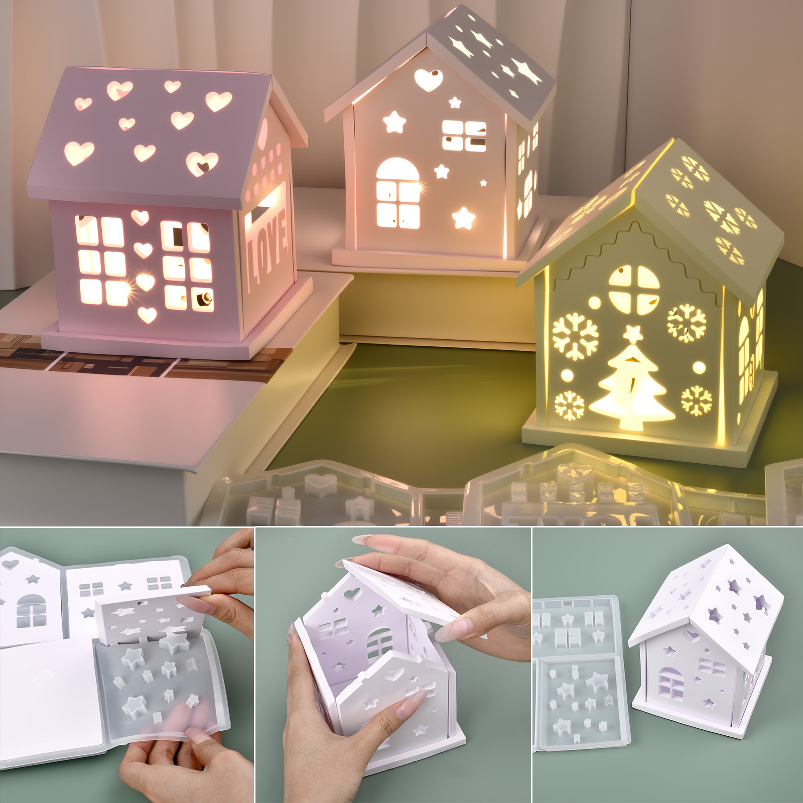 Candle Making Factory - ثلاثية الأبعاد منزل قالب من السيليكون