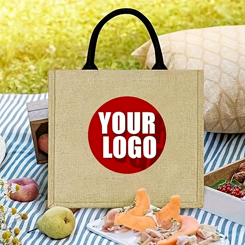 Jute Bag Packaging - حقيبة تسوق مخصصة من الجوت قابلة