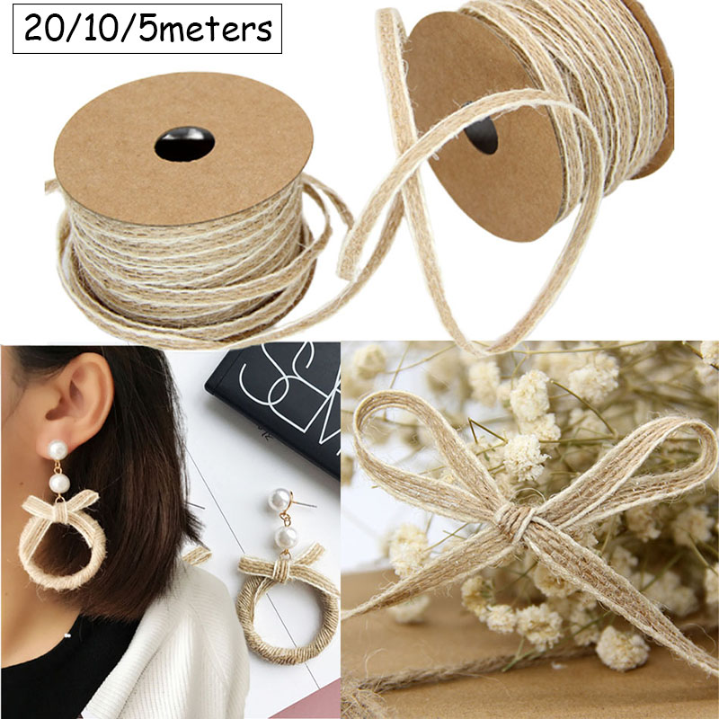 Jute Bag Packaging - 20/10/5 متر حبل الجوت الطبيعي الحبل
