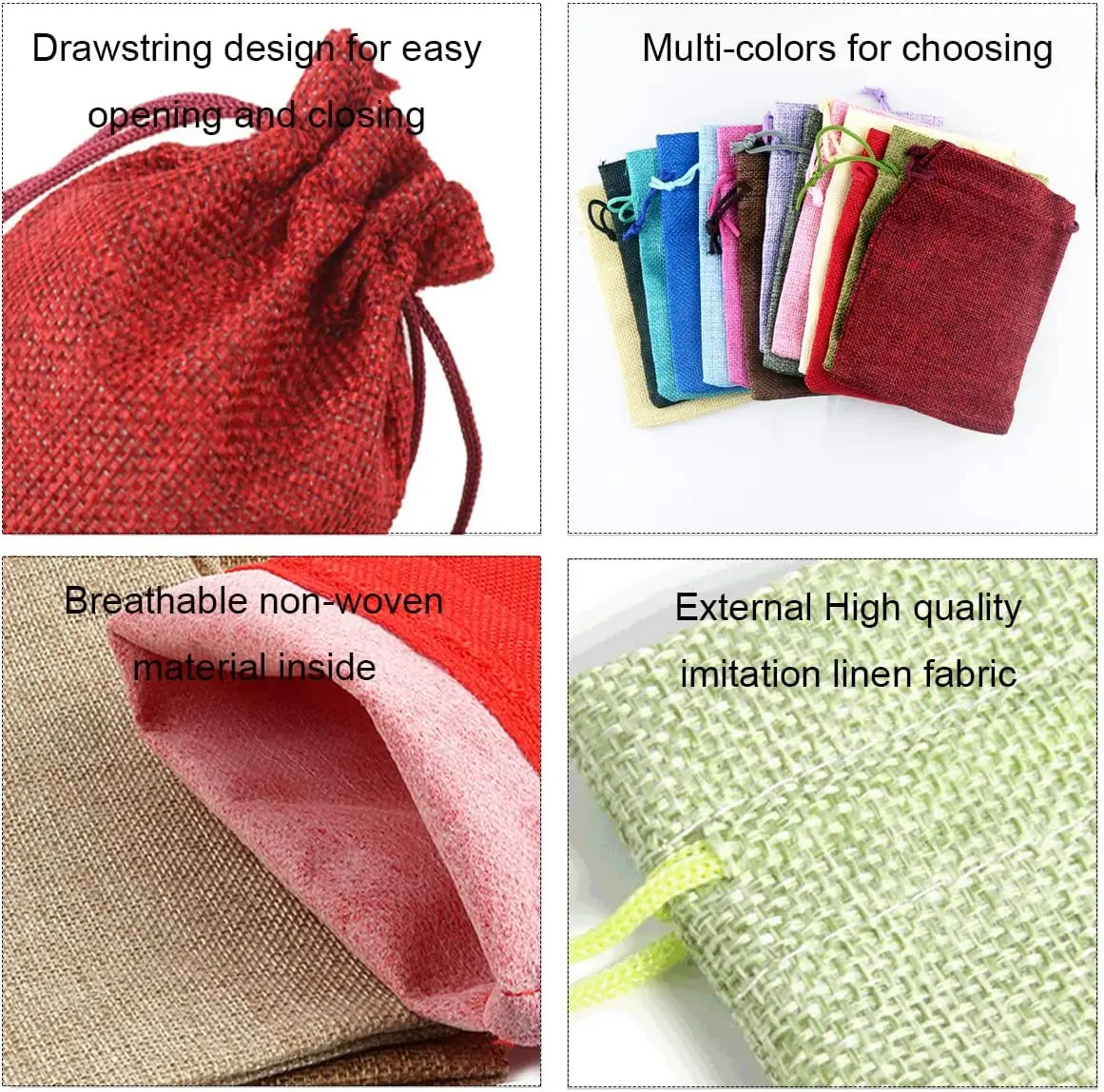 10/5 قطعة الرباط الجوت حقيبة ا - مراجعة Jute Bag Packaging وسعره