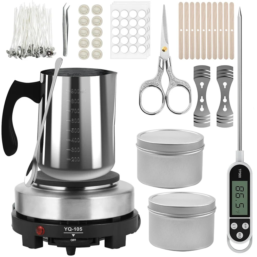 وعاء صب الشموع مع لوحة تسخين ك - مراجعة Candle Making Machine وسعره