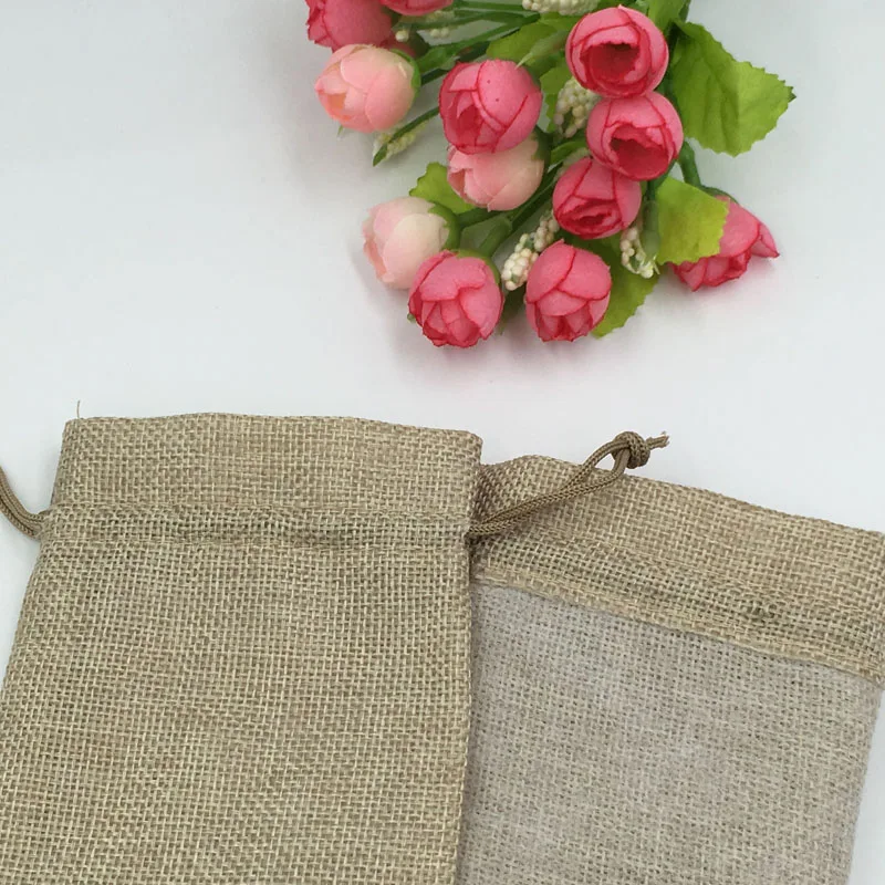 10x14 سنتيمتر 300 قطعة أكياس ا - مراجعة Jute Bag Packaging وسعره