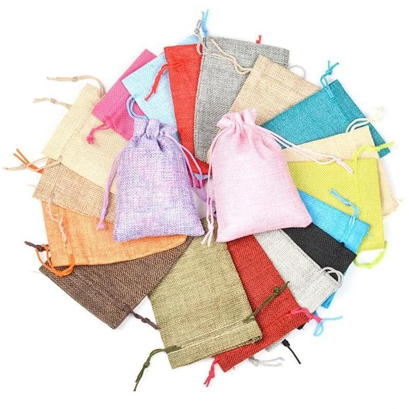 50 قطعة/مجموعة أكياس هدايا من  - مراجعة Jute Bag Packaging وسعره