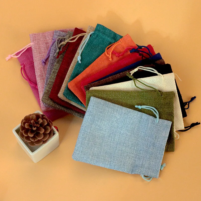 50 قطعة/مجموعة أكياس هدايا من  - مراجعة Jute Bag Packaging وسعره