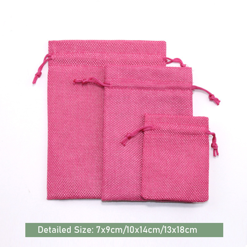 10/5 قطعة أكياس هدايا الجوت ال - مراجعة Jute Bag Packaging وسعره