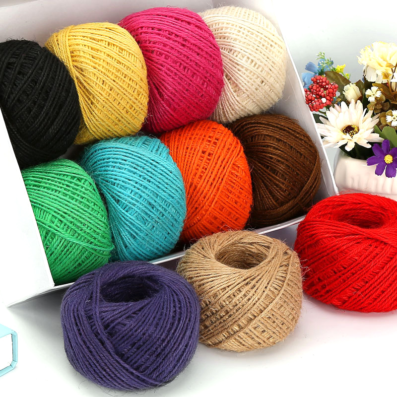حبل خيش طبيعي ملون 2 مم 50 متر - مراجعة Jute Bag Packaging وسعره