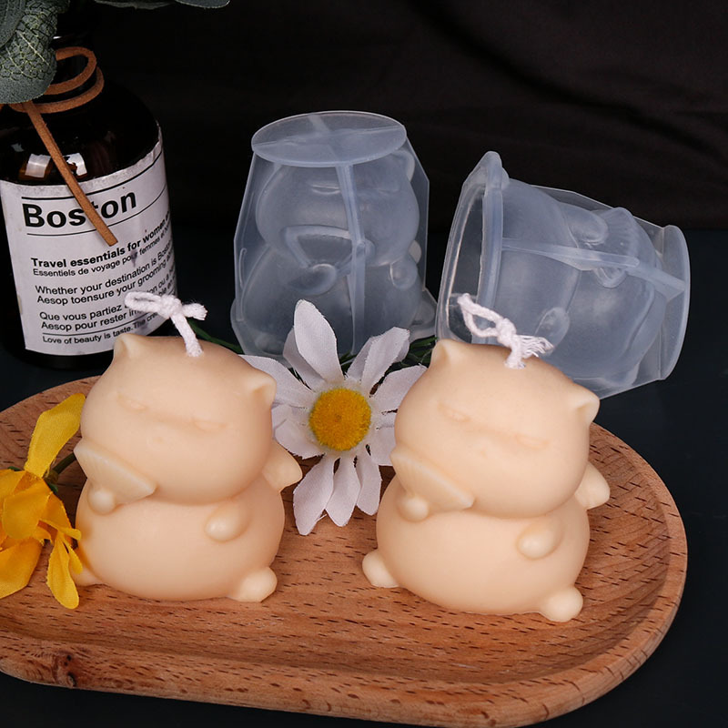 لطيف الدهون القط سيليكون قالب  - مراجعة Candle Making Fat وسعره