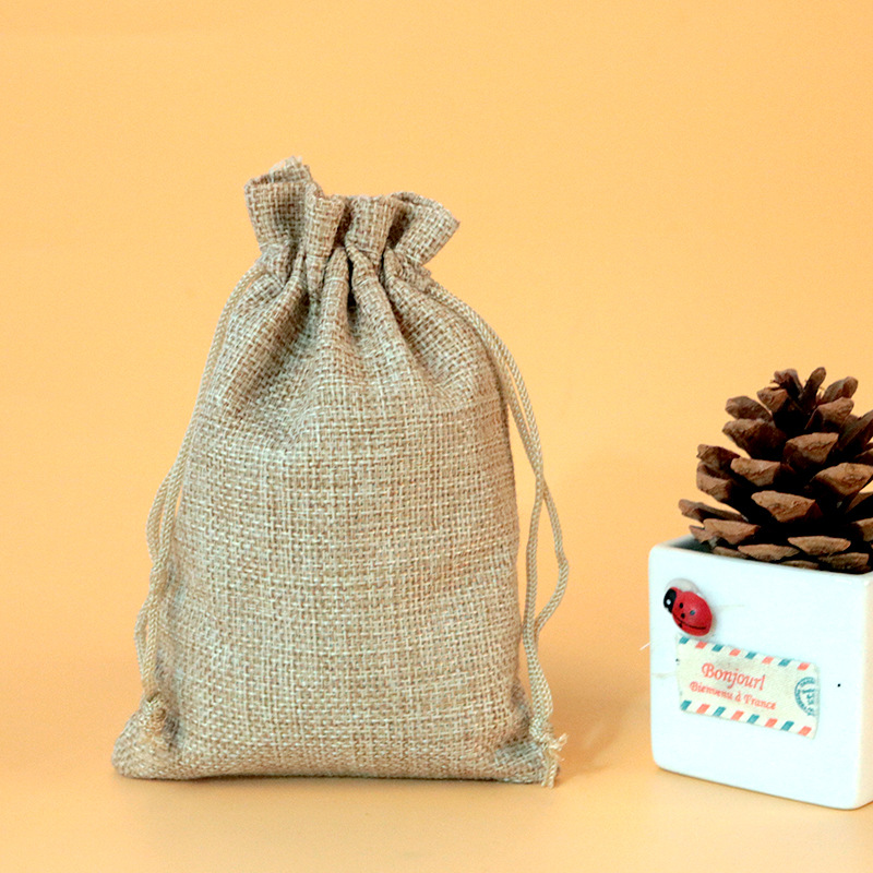 50 قطعة/مجموعة 7x9 9x12 10x14  - مراجعة Jute Bag Packaging وسعره