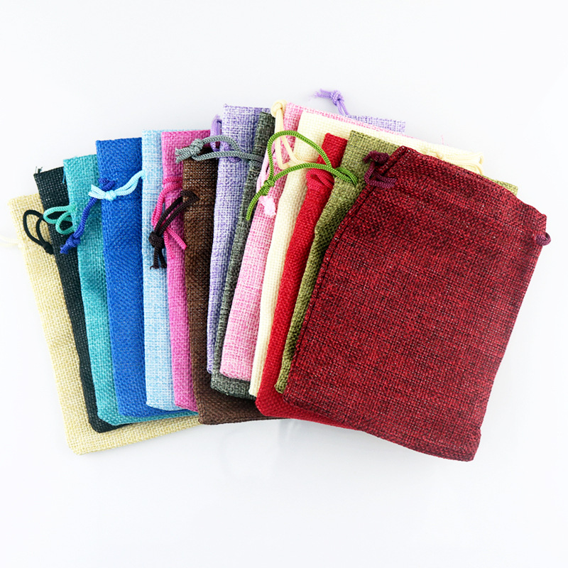 50 قطعة/مجموعة 7x9 9x12 10x14  - مراجعة Jute Bag Packaging وسعره