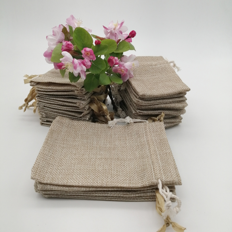 50 قطعة حقائب للهدايا الجوت كي - مراجعة Jute Bag Packaging وسعره
